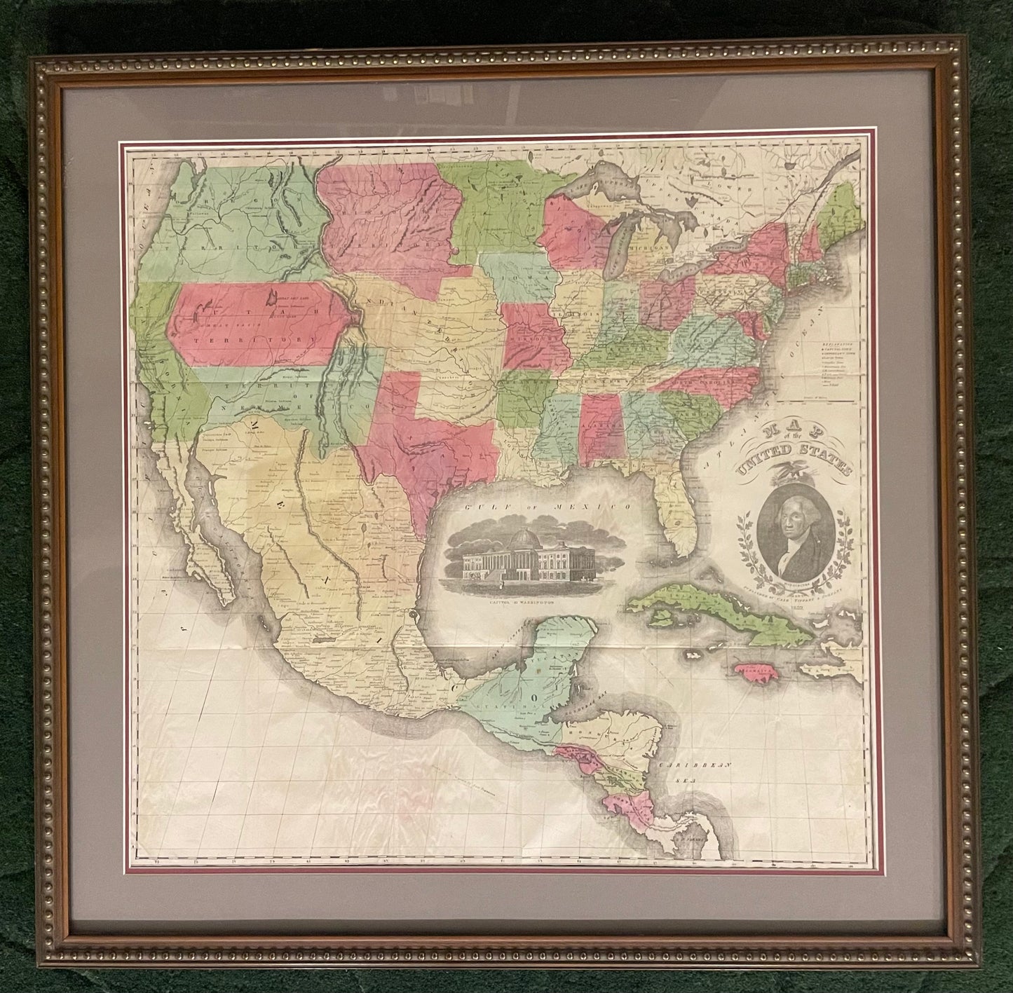 Map of United States showing the result of 1851