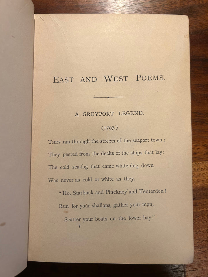 East and West Poems by Bret Harte 1871