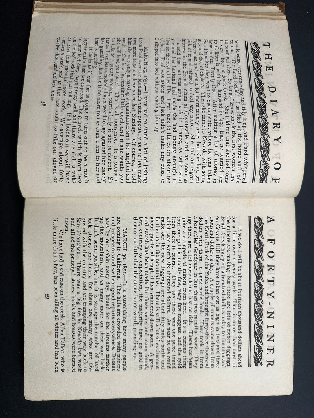 The Diary of a 49r Edited by C.L. Canfield 1906
