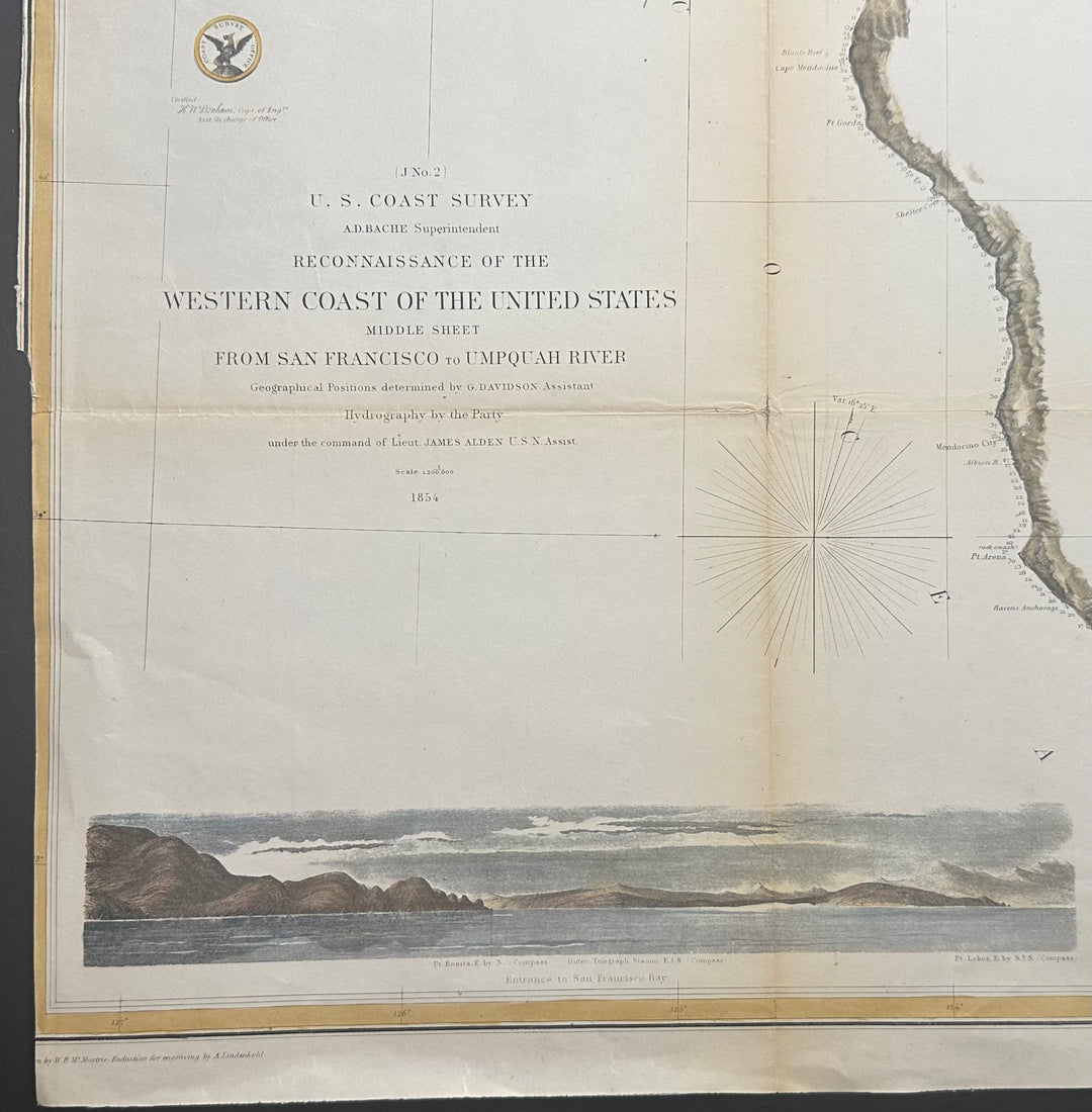 Reconnaissance of the Western Coast of the U.S. 1854 U.S. Coast Survey