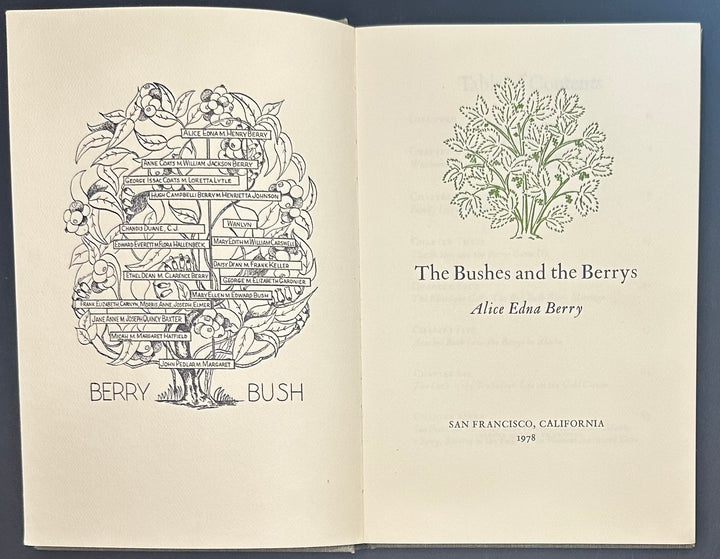The Bushes and the Berrys by Alice Edna Berry 1978