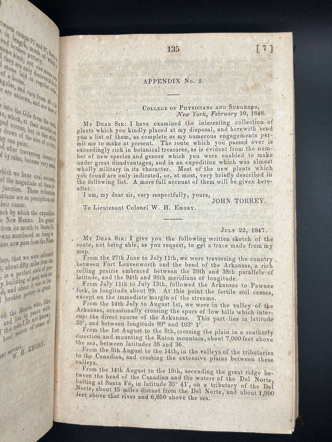 Notes of A Military Reconnoissance, from Fort Leavenworth, in Missouri, to San Diego, in California, including part of the Arkansas, Del Norte, and Gila Rivers 1848