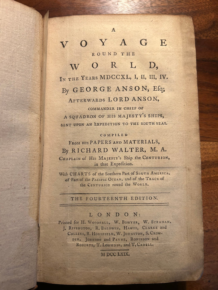 A Voyage Round the World, in the Years 1711, 1712, 1713, 1714 by Richard Walter, M.A. 1769, Fourteenth Edition