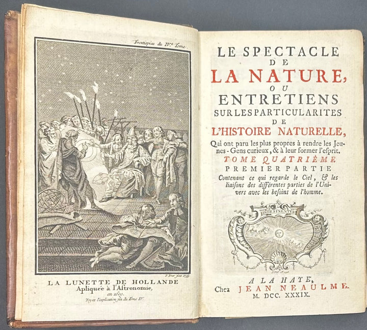 Le Spectacle de La Nature, Ou Entretiens Surlesparticularites de L’Histore Naturelle by Jean Neaulme 1739