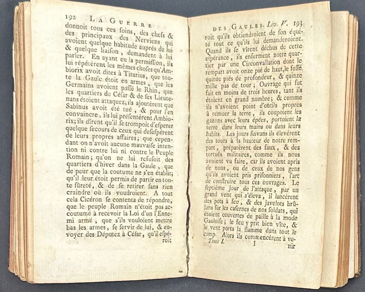 Caesar's Commentaries by Julius Caesar 1755 French Translation 1st. Vol.