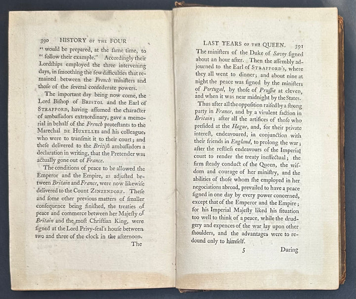 The History of The Four Last Years of the Queen By Jonathan Swift 1758