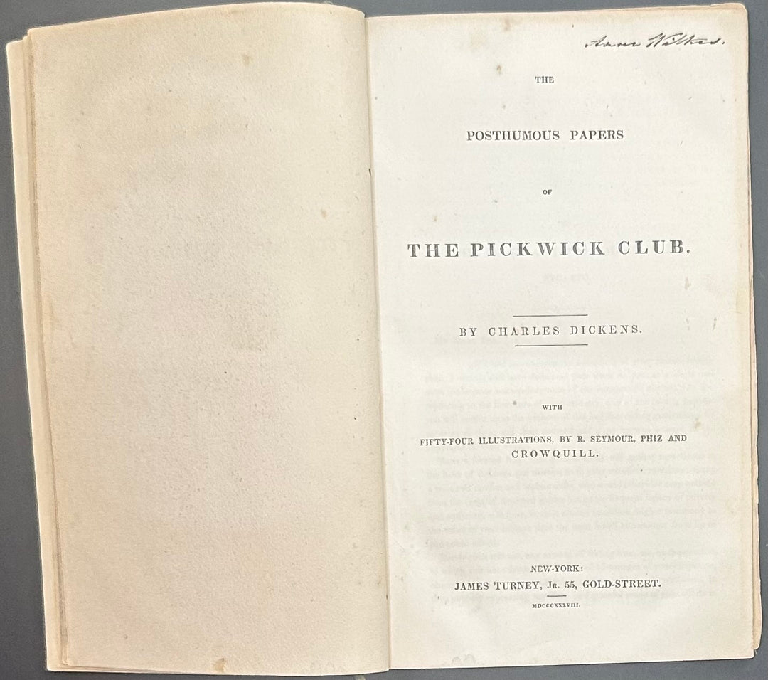 The Pickwick Papers by Charles Dickens 1838