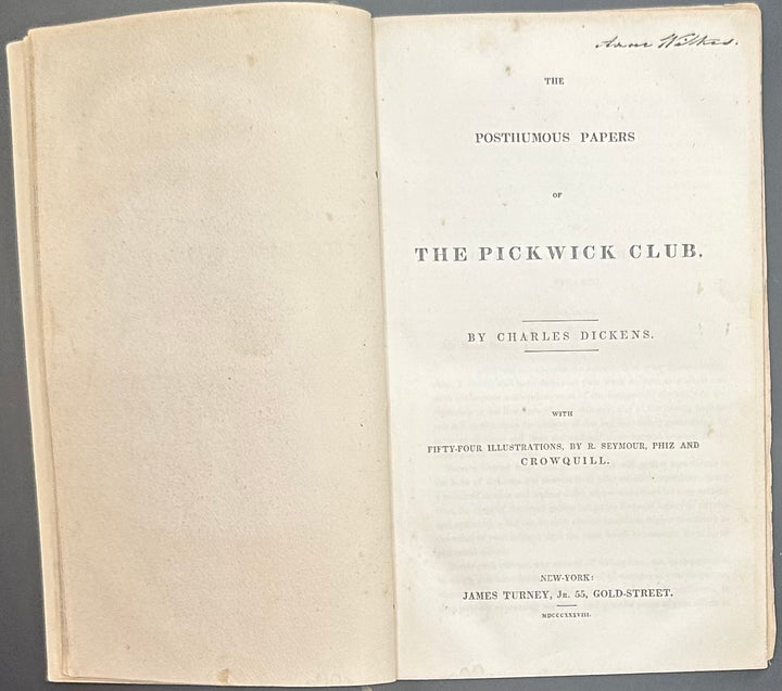 The Pickwick Papers by Charles Dickens 1838