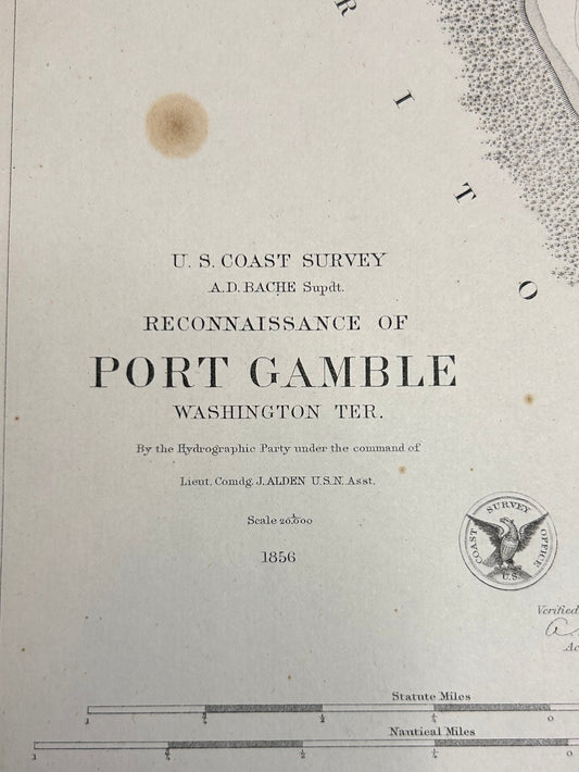 U.S. Coast Survey Reconnaissance of Port Gamble, Washington Territory 1856