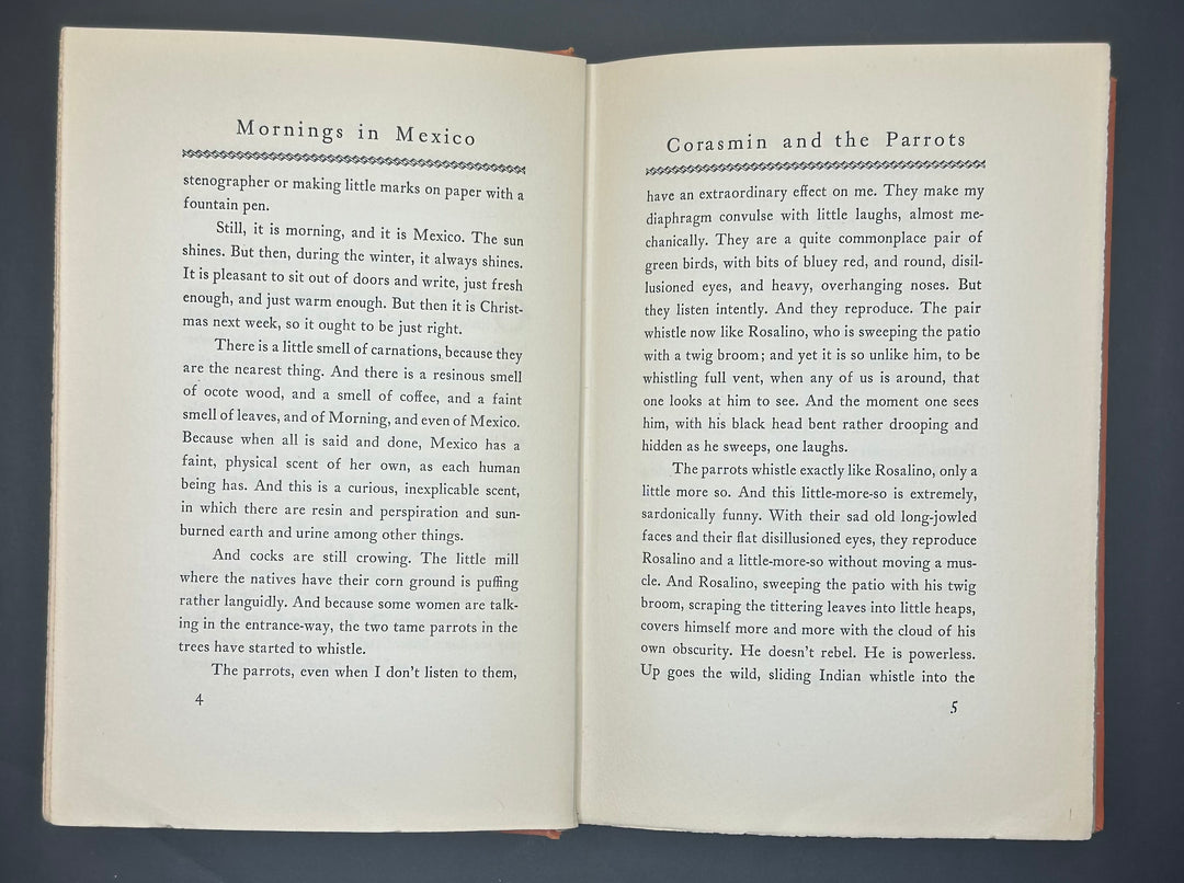 Mornings In Mexico By D.H. Lawrence 1927