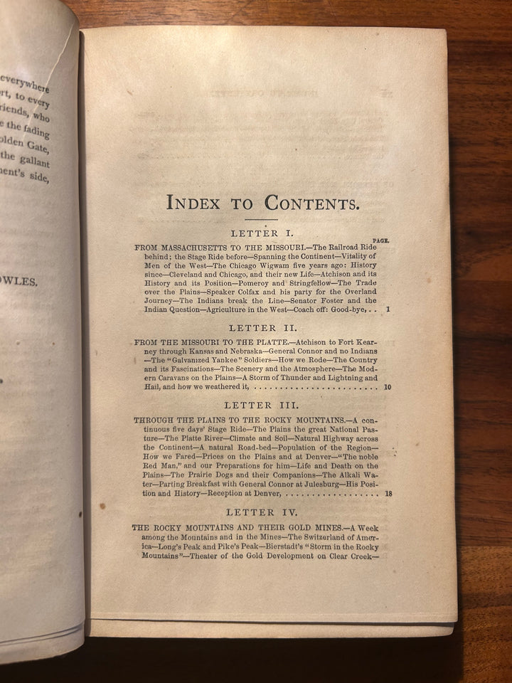 Across the Continen: A Summer's Journey in the Rocky Mountains, the Mormons, and the Pacific States, with Speaker Colfax t by Bowles 1865
