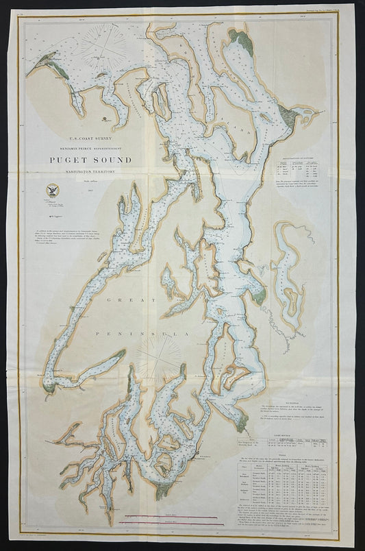Puget Sound U.S. Coast Survey Maritime Map, 1867