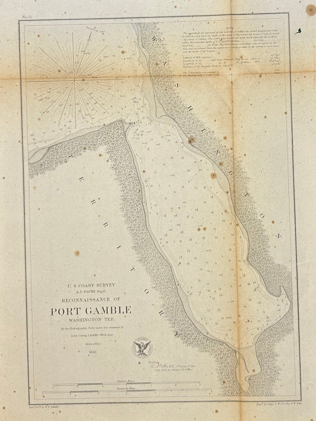 U.S. Coast Survey Reconnaissance of Port Gamble, Washington Territory 1856