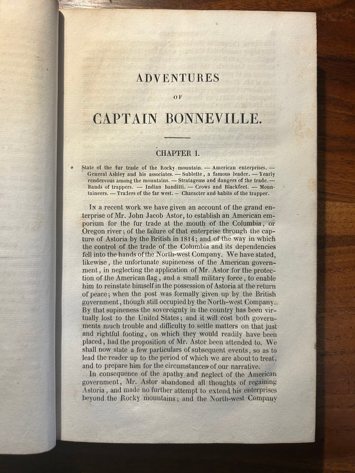 Adventures of Captain Bonneville or Scenes beyond the Mountains of the Far West by Washington Irving 1837