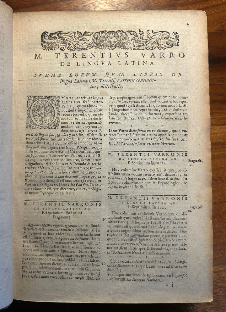 Auctores Latinae Linguae in Unum Redacti Corpus (Latin Authors Reduced to One Body) edited by Dionysius Gothofredus 1622