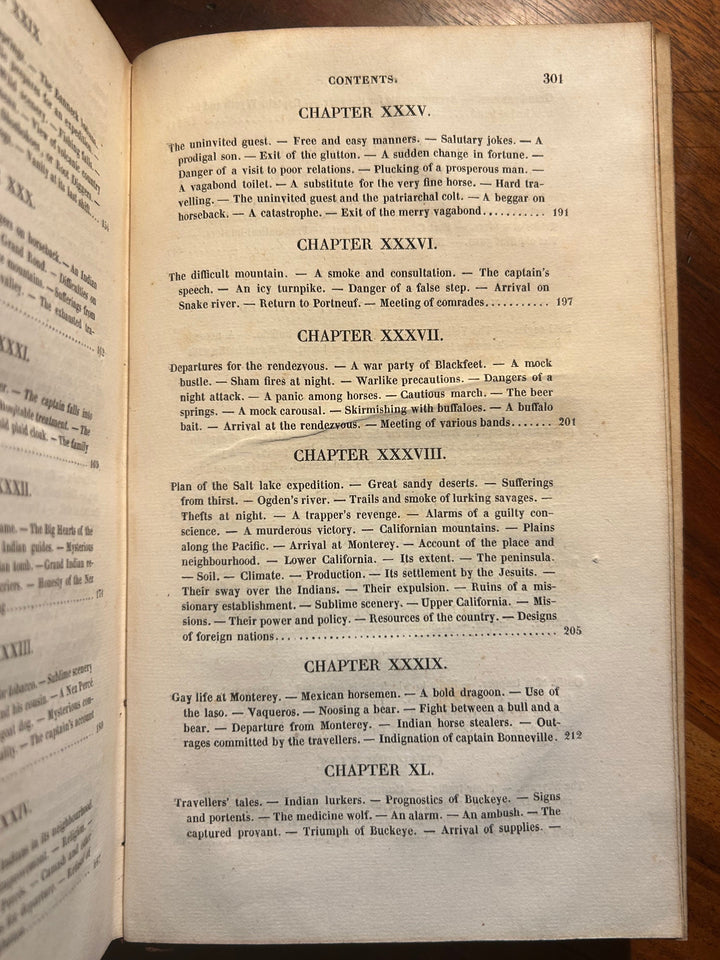 Adventures of Captain Bonneville or Scenes beyond the Mountains of the Far West by Washington Irving 1837