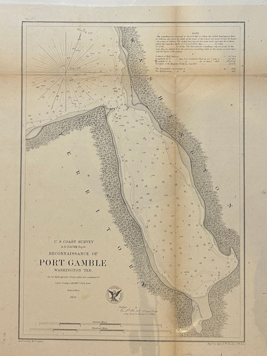 U.S. Coast Survey Reconnaissance of Port Gamble, Washington Territory 1856