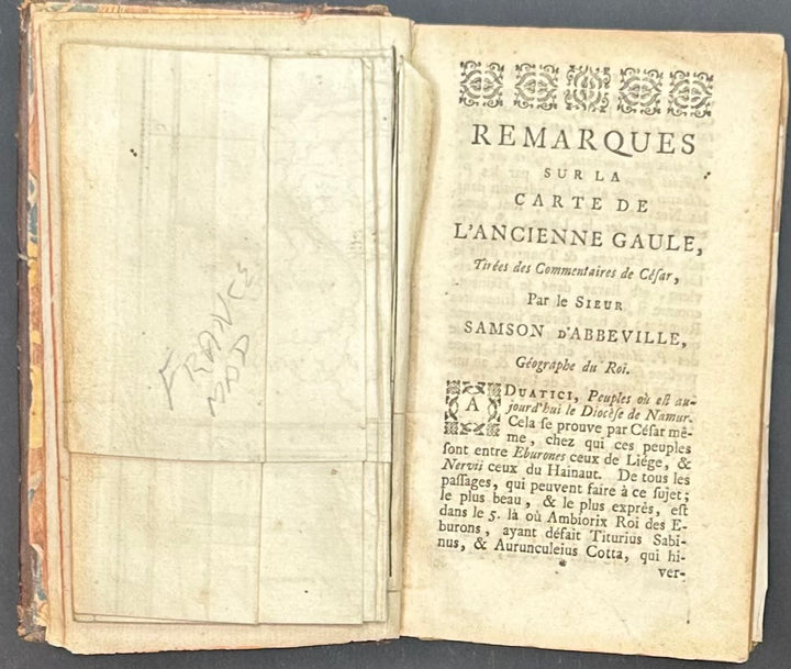 Caesar's Commentaries by Julius Caesar 1755 French Translation 1st. Vol.