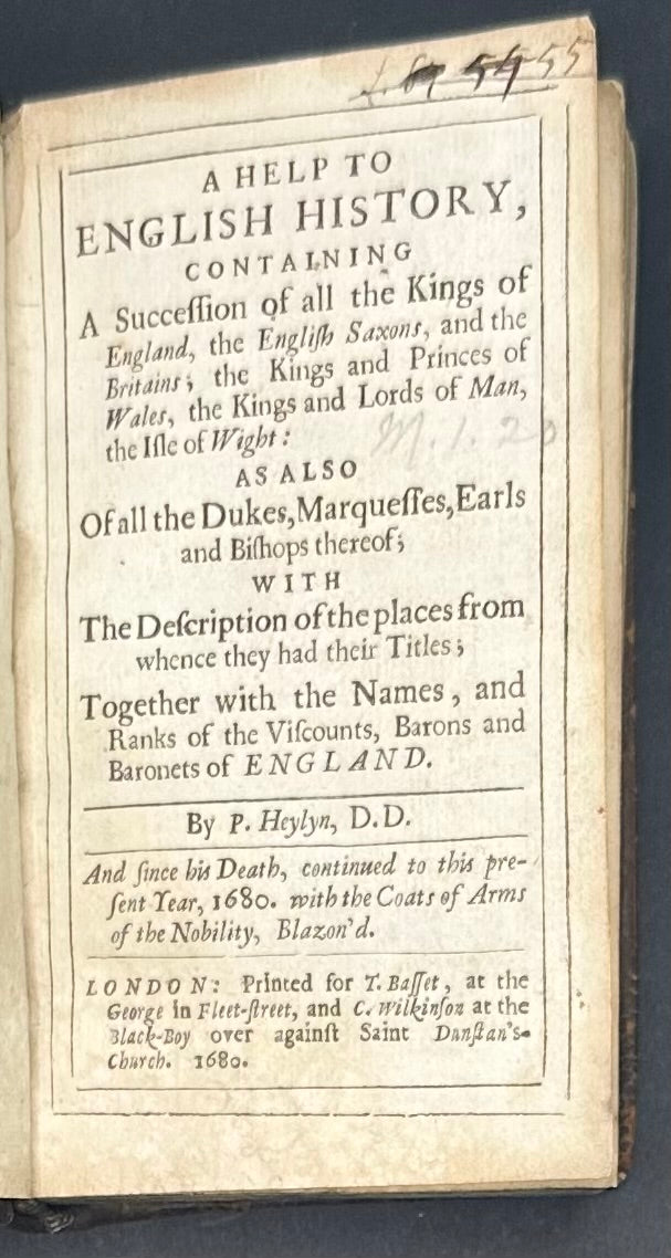 A Help to English History by Peter Heylyn 1680