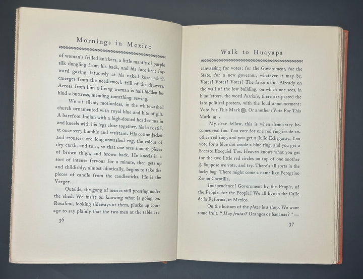 Mornings In Mexico By D.H. Lawrence 1927