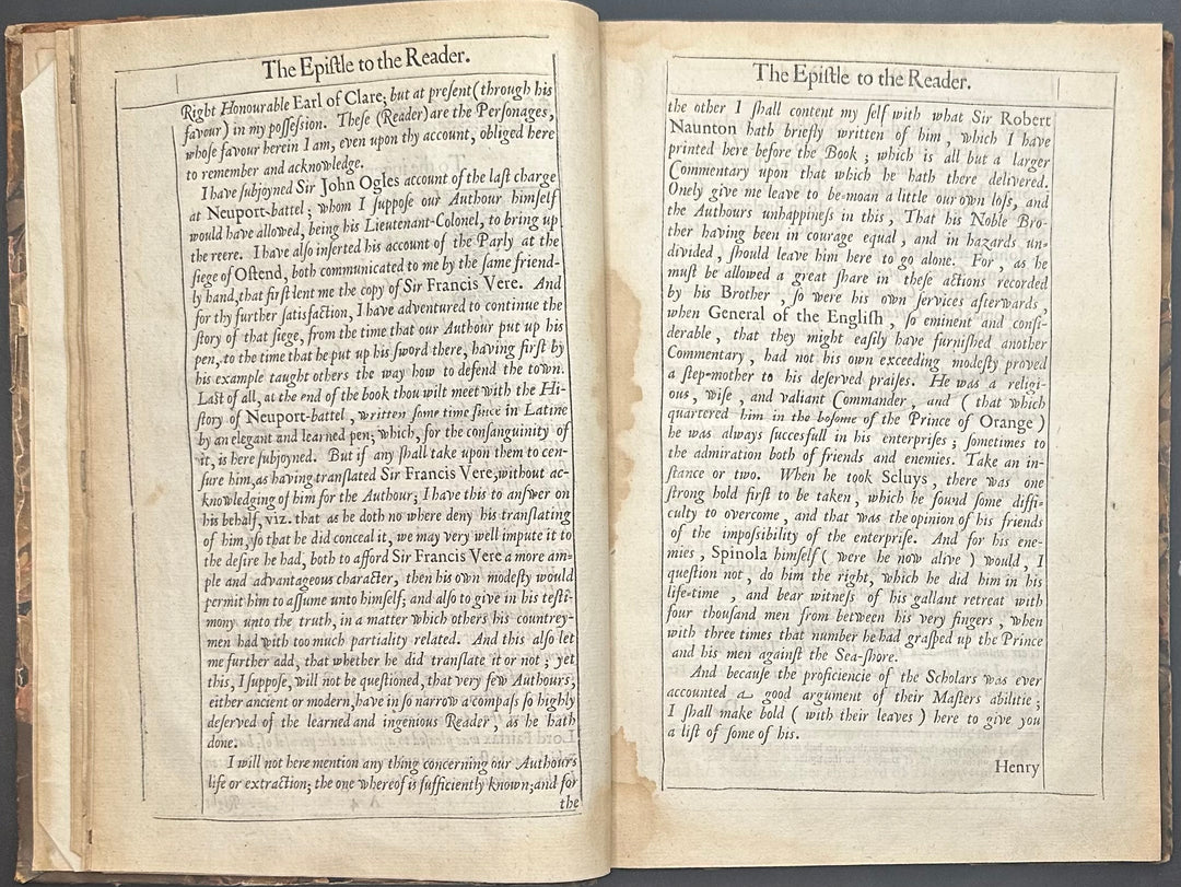 The Commentaries Of St. Francis Vere by William Dillingham 1657