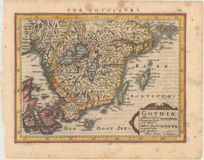 Gothia published in London circa 1640 by Mercator/Jansson- FRAMED