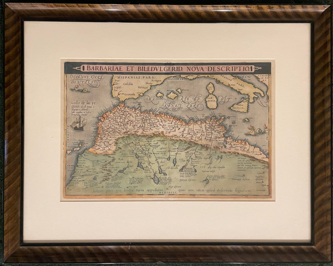 Abraham Ortelius Barbariae Et Biledulgerid Nova Descriptio Published 1570