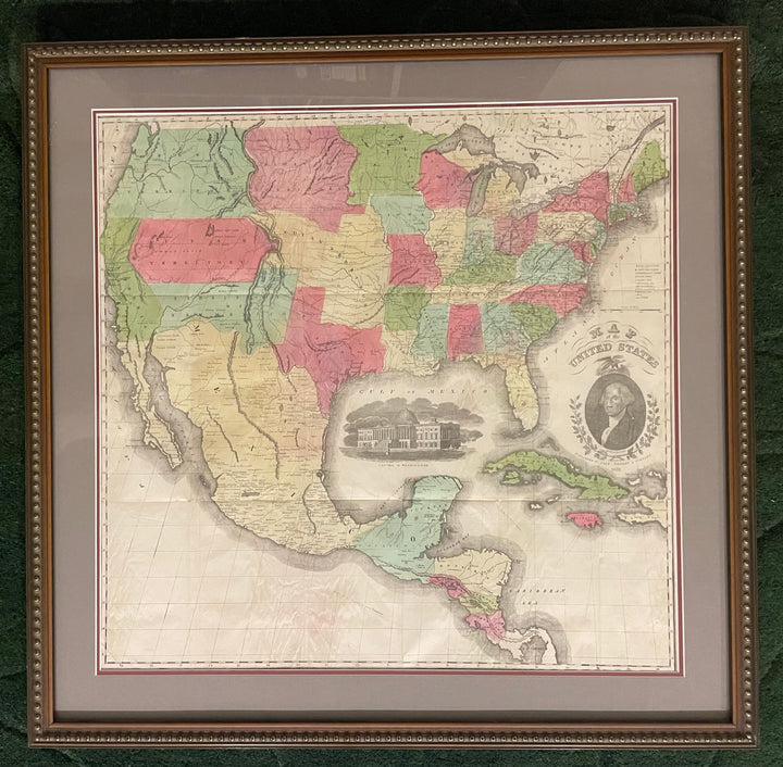 Map of United States showing the result of 1851