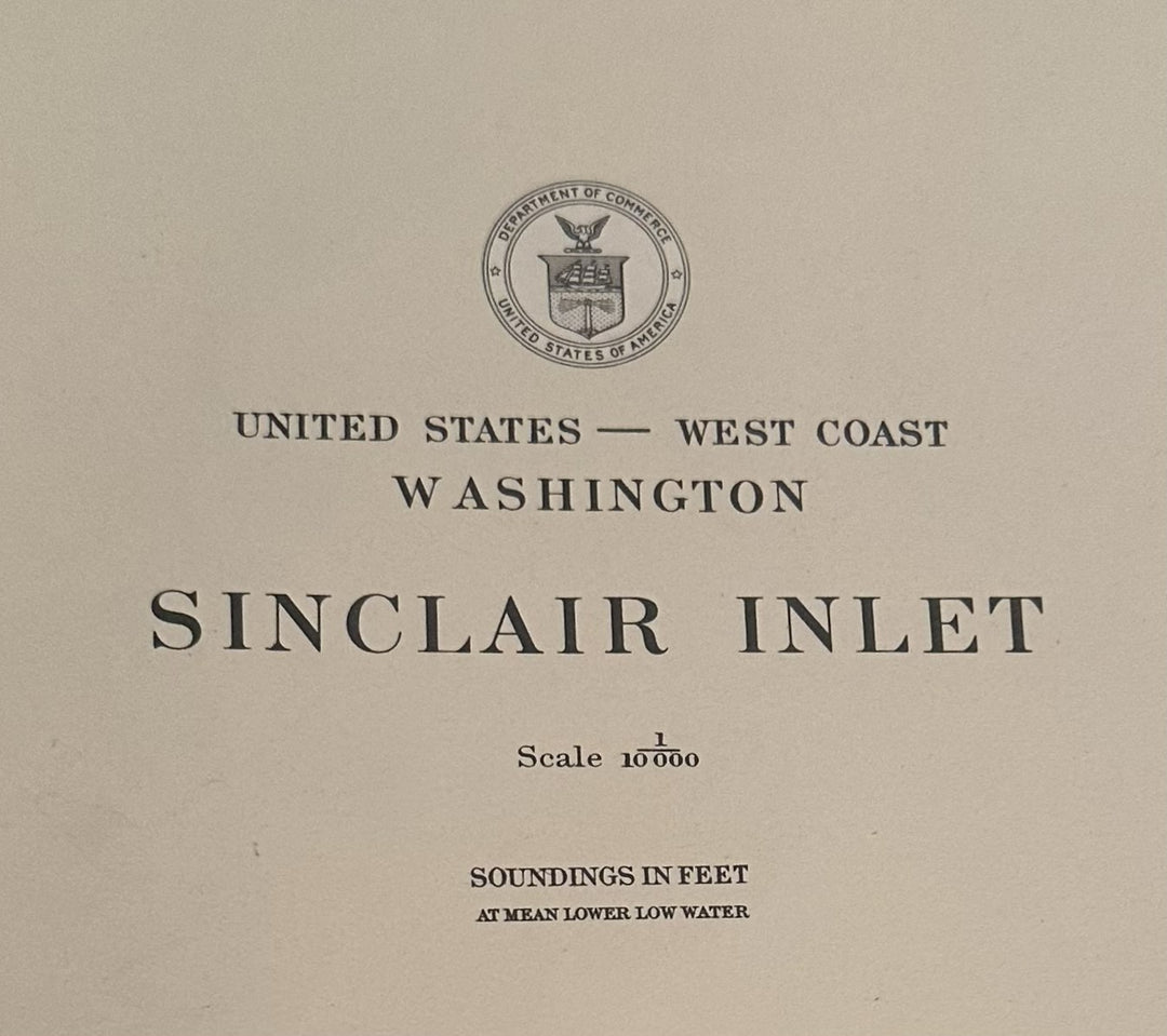 Sinclair Inlet U.S. Coast Survey 1926