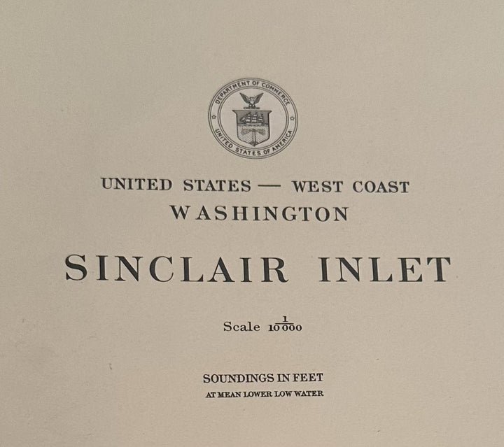 Sinclair Inlet U.S. Coast Survey 1926