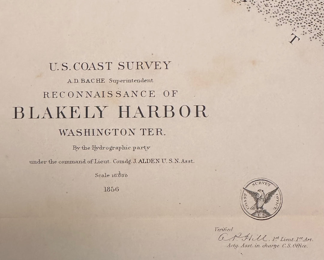 Blakely Harbor U.S. Coast Survey 1856