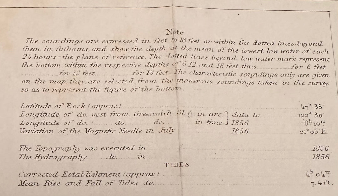 Blakely Harbor U.S. Coast Survey 1856