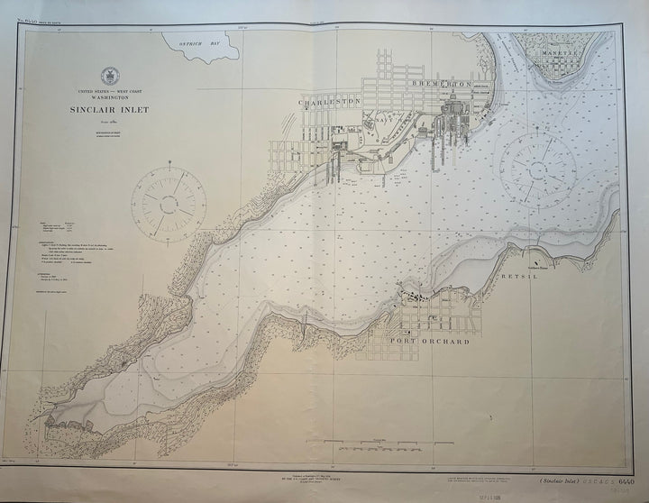 Sinclair Inlet U.S. Coast Survey 1926